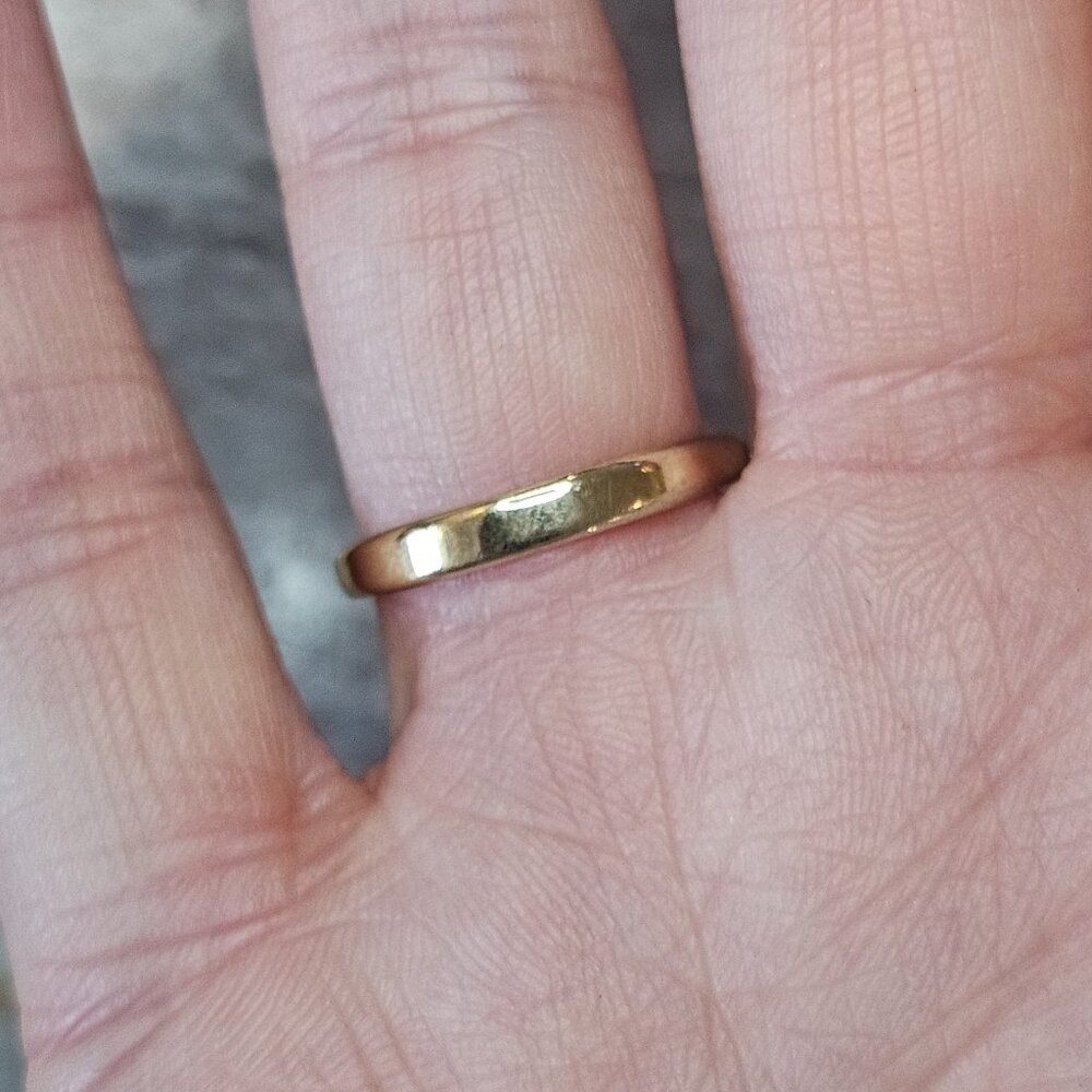 VTG 60s Yellow Cocktail Ring 18K HGE Gold Plate Rhinestone Sz 7 Round Cut - Picture 13 of 16